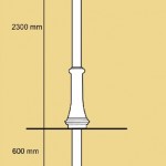 Specification drawing ornate fingerpost Stirling Council