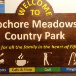 Large routed timber welcome sign - Lochore Meadows Country Park