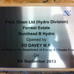 Metal Plaque on timber backing